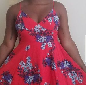 Floral print mini dress